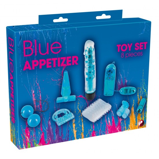 Blue Appetizer 8-piece set