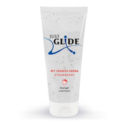 Lubrificante base agua Just Glide  Morango 200 ml