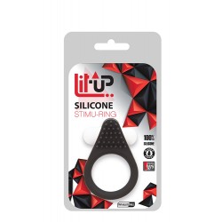 LIT-UP SILICONE STIMU RING 1 BLACK