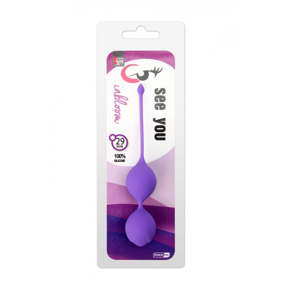 Bolas Vaginais See You Bloom Silicone 2.9cm Roxo