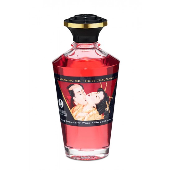 Óleo Massagem Afrodisiaco Champagne Morango 100ml