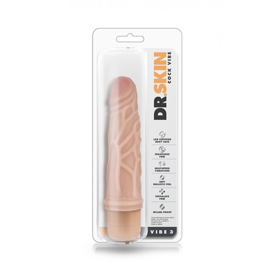 Vibrador Realista 3 Mr. Skin 15.5cm Pele