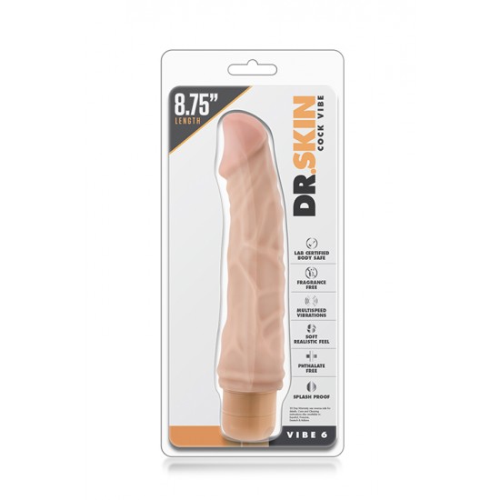 Vibrador Realista 6 Mr. Skin 23.5cm Pele