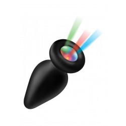 Plug anal Silicone Light-Up Grande - Preto