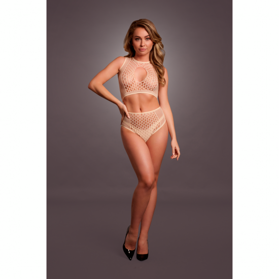 Duo Net Key-Hole Bra Set - One Size