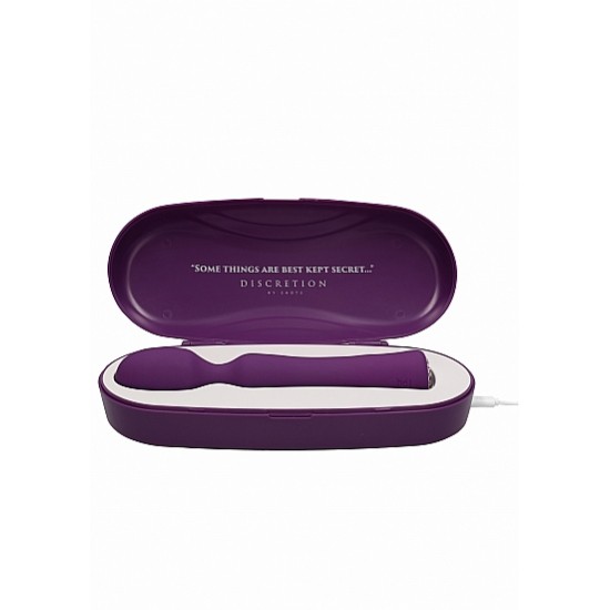 Estimulador Wand Pearl c/ Caixa Recarregável Discretion Roxo