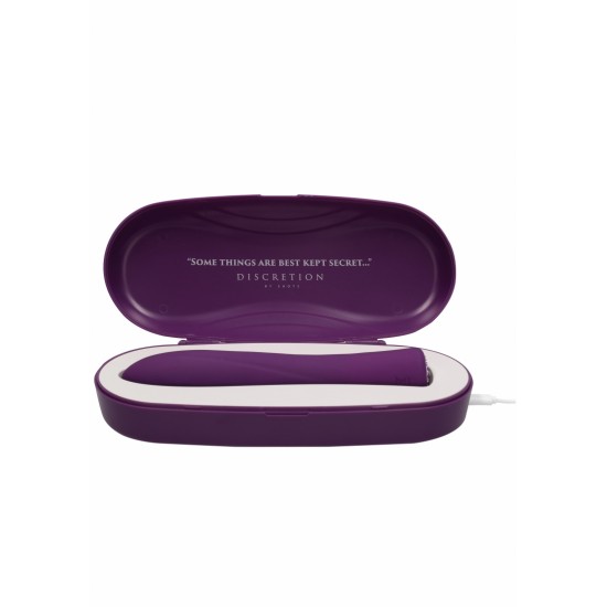 Vibrador Clássico Jewel c/ Caixa Recarregável Discretion Roxo