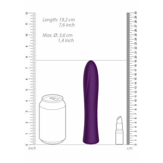 Vibrador Clássico Jewel c/ Caixa Recarregável Discretion Roxo