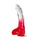 Dildo Realista com Testículos Jelly Joy Fade Out 20.3cm Vermelho