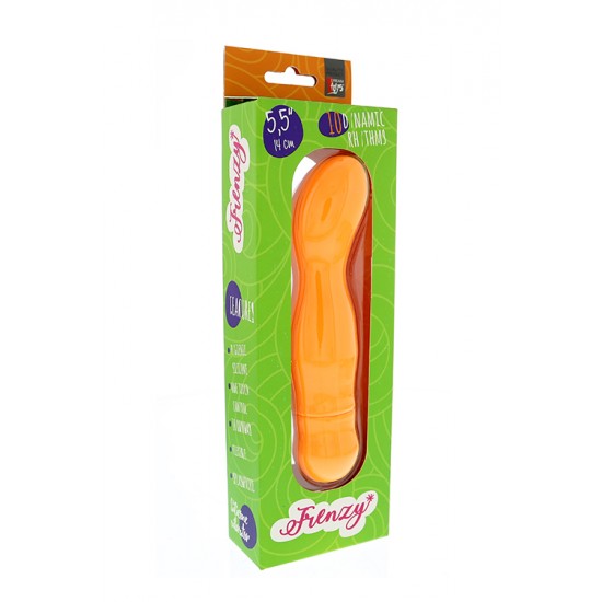 Vibrador Silicone Ponto-G Frenzy 13.5cm Laranja