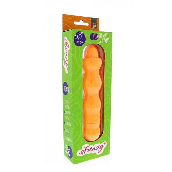 Vibrador Silicone Ondas Frenzy 13.5cm Laranja