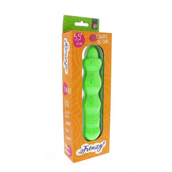 Vibrador Silicone Ondas Frenzy 13.5cm Verde