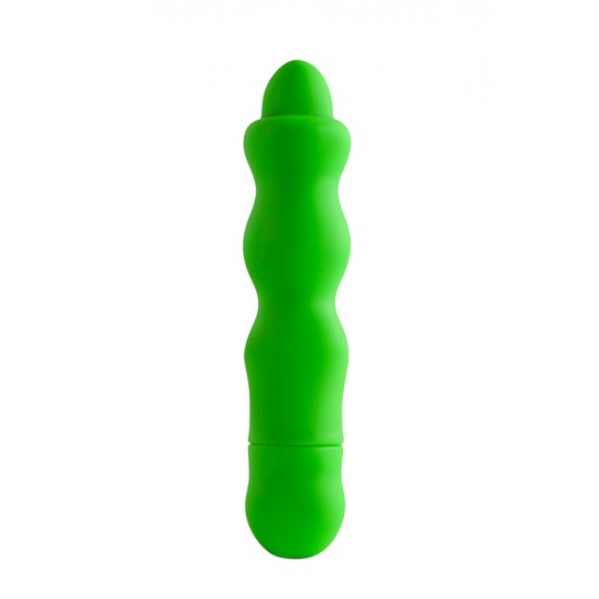 Vibrador Silicone Ondas Frenzy 13.5cm Verde