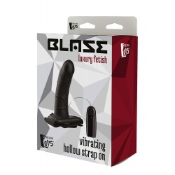 Strap-On Oco c/ Vibração 16cm Blaze Preto