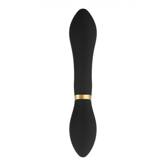 Vibrador Ponto-G c/ Estimulador Clitóris Amelie Elite Dream Toys Preto