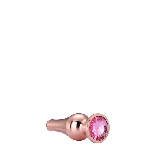 Plug anal cónico GLEAMING LOVE ROSE GOLD S