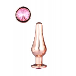 Plug anal cónico GLEAMING LOVE ROSE GOLD S