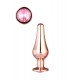 Plug anal cónico GLEAMING LOVE ROSE GOLD S