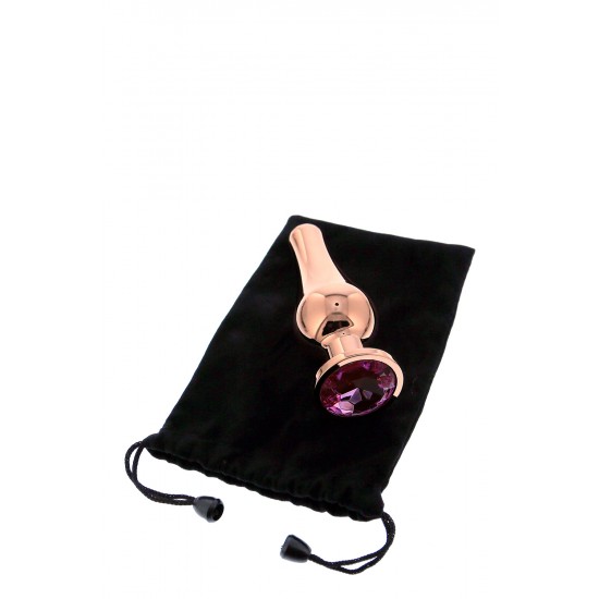 Plug anal cónico GLEAMING LOVE ROSE GOLD M