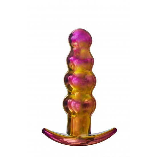 Plug anal vibratorio GLAMOUR GLASS BEADED controlo remoto