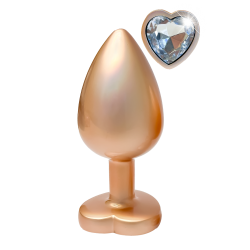 GLEAMING LOVE PEARL GOLD PLUG LARGE