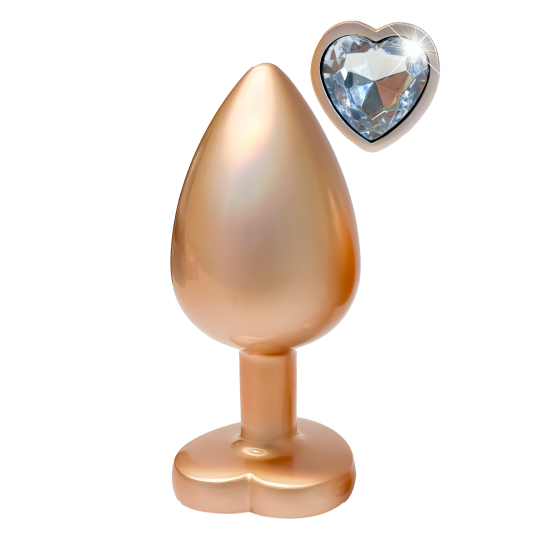 GLEAMING LOVE PEARL GOLD PLUG LARGE