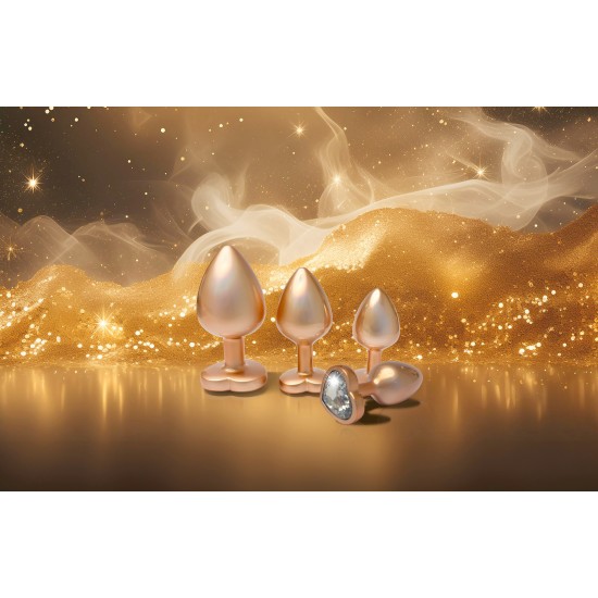 GLEAMING LOVE PEARL GOLD PLUG LARGE