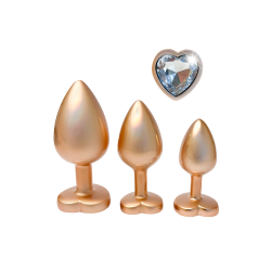 GLEAMING LOVE PEARL GOLD PLUG SET