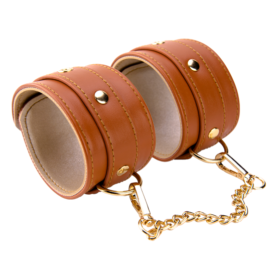 BLAZE ELITE ANKLE CUFFS COGNAC VEGAN LEATHER