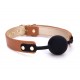 BLAZE ELITE BALL GAG COGNAC VEGAN LEATHER