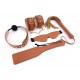 BLAZE ELITE BDSM SET COGNAC VEGAN LEATHER