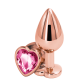 Plug Anal Dourado REAR ASSETS coração rosa M 