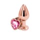 Plug Anal Dourado REAR ASSETS coração rosa M 