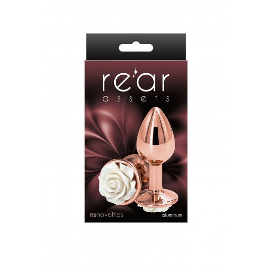 PLUG ANAL REAR ASSETS ROSE PEQUENO BRANCO