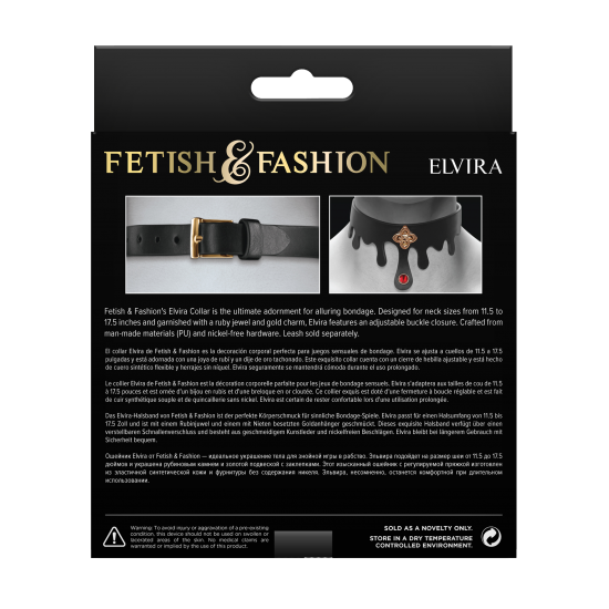 FETISH & FASHION ELVIRA COLLAR BLACK