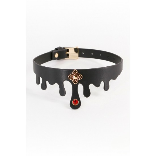 FETISH & FASHION ELVIRA COLLAR BLACK