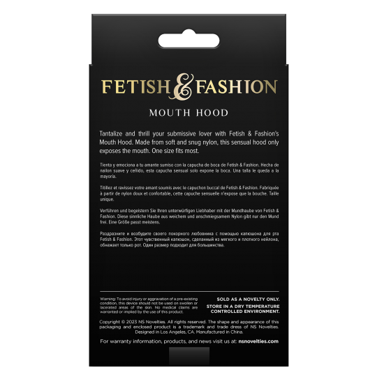 FETISH & FASHION MOUTH HOOD WHITE