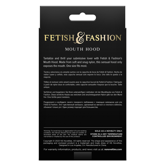 FETISH & FASHION MOUTH HOOD BLACK