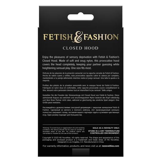 FETISH & FASHION CLOSED HOOD BLACK