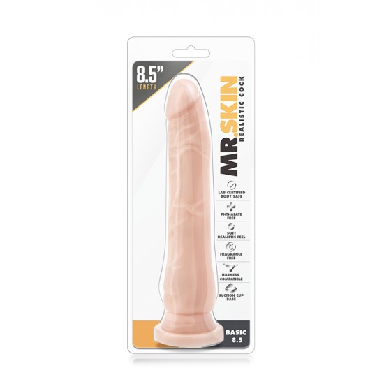 Dildo Realista c/ Base Sucção Mr. Skin 20.3cm Pele