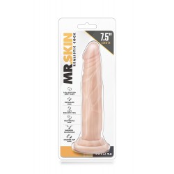 Dildo Realista c/ Base Succção Mr. Skin 17.5cm Pele