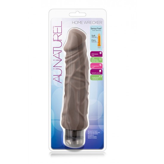 Vibrador Realista Home Wrecker Au Naturel 19cm Castanho