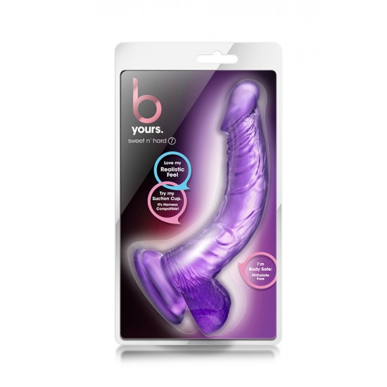 Dildo Realista bYours Sweet n Hard 7 17.5cm Roxo