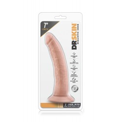 Dildo Realista Curvo c/ Base Succção Mr. Skin 17.5cm Pele