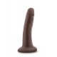 Mini Dildo Realista c/ Base Sucção Dr. Skin Chocolate 13.5cm Castanho