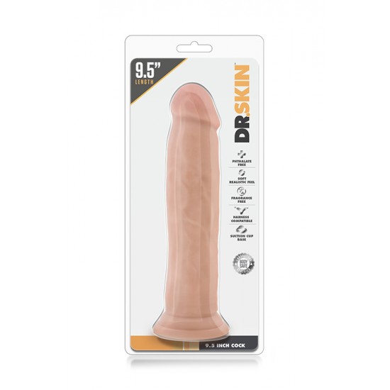 Dildo Realista c/ Base Sucção Dr. Skin 22cm Pele