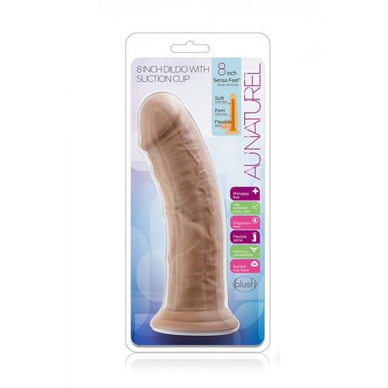 Dildo Realista Au Naturel Mocha 19cm Castanho