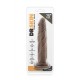 Dildo Realista c/ Base Succção Dr. Skin Chocolate 17cm Castanho