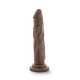 Dildo Realista c/ Base Succção Dr. Skin Chocolate 17cm Castanho