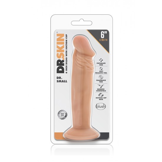 Dildo Realista c/ Base Sucção Dr.Small Dr. Skin 15cm Pele